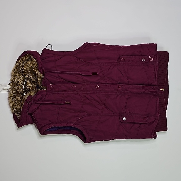 American Eagle medium purple zip up hooded vest jacket - Picture 1 of 8